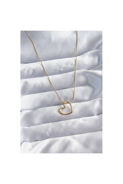 Skygo 316L Steel Chain Gold Color Heart Model Women's Necklace - TJ-BKO8033