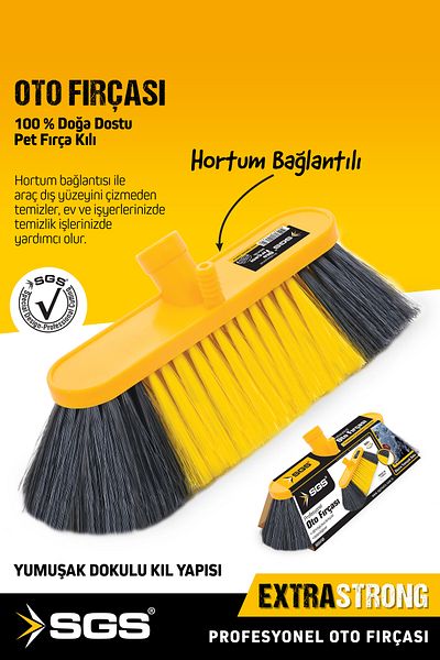 SGS Sgs4165 23cm Auto Brush - Handle Free, Hose Inlet, Soft Bristle Car Wash Brush