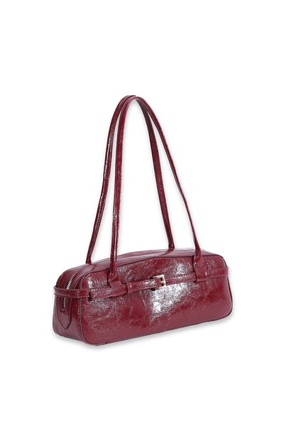 Sun Pieces La Nova Faux Leather Baguette Shoulder Bag