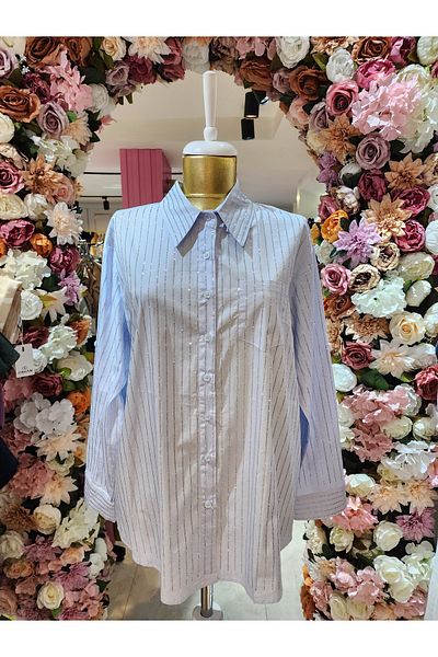 On Fashion Cămașă On Fashion pentru femei cu detalii de piatră albastră