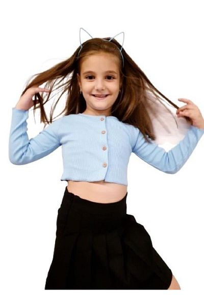 SeaBubbles Girl's Crop Cardigan