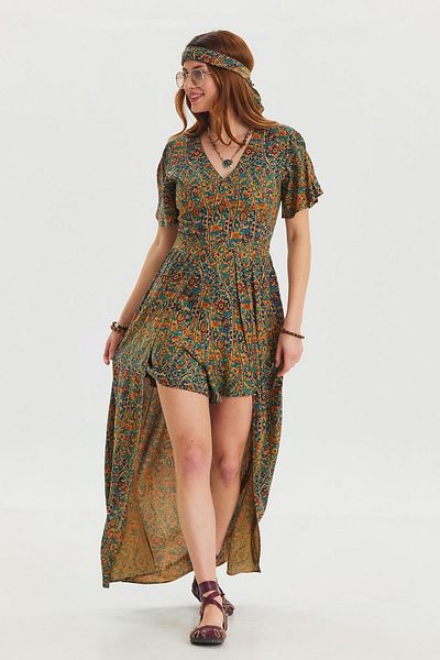 Los banditos Γυναικεία φόρμα Bohemian Halterneck Elastic Waistband