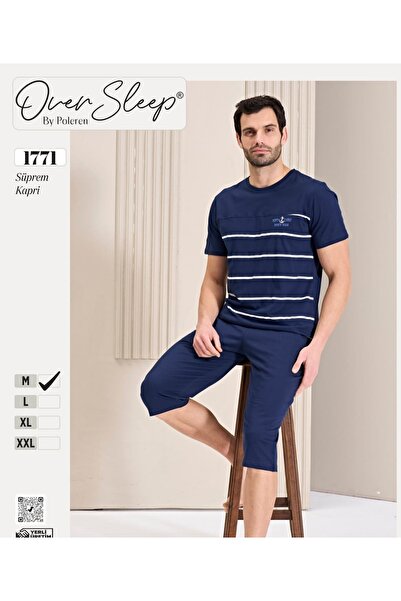 Over Sleep by Poleren Set pijamale cu mâneci scurte cu decolteu crew 1771