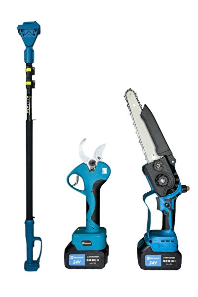 Hanswerk ŞARJLI TESTERE MAKAS TELESKOBİK UYUMLU KÖMÜRSÜZ SET