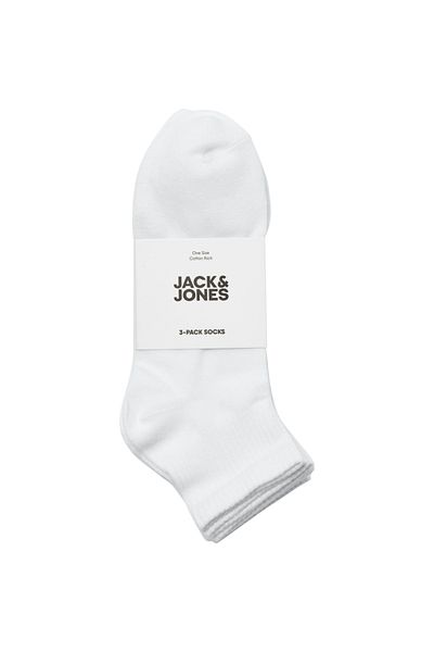Jack & Jones Ciorapi JACK &JONES Leon Short Tenis JNR 3 perechi - 12274738-Alb