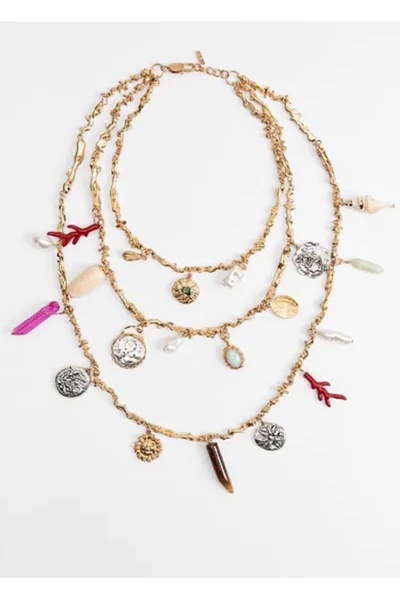 GM TAKI قلادة ساحرة ذات طابع بحري عتيق من العلامة التجارية - مفصلة باللؤلؤ وا...