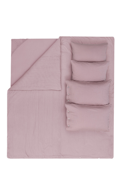 Yataş Dia Double Combed Cotton Duvet Cover Set - Dusty Rose