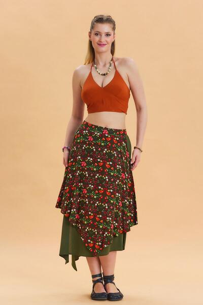 Los banditos Fusta lejeră cu detaliu de legare și talie elastică