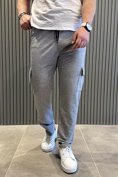 MİSHAR İTALİA Ανδρικό φούτερ Grey Cargo Pocket