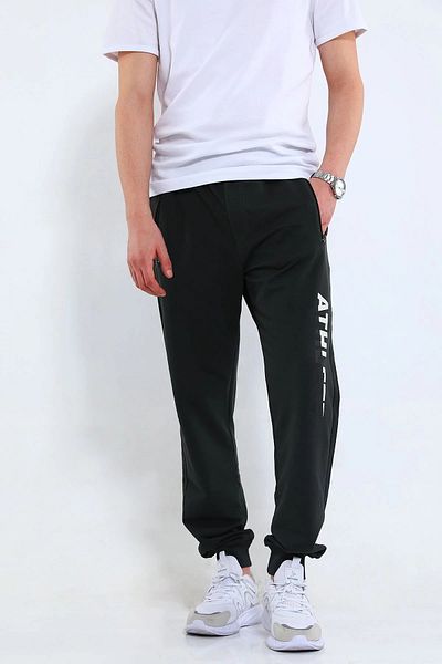 MİSHAR İTALİA Khaki Men's Printed Joger Bottom Tracksuit