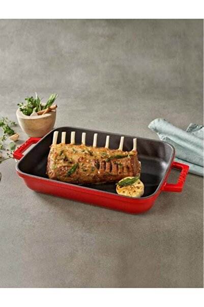 Lava Döküm Beşli Tencere Tava Seti Trendy-Kırmızı