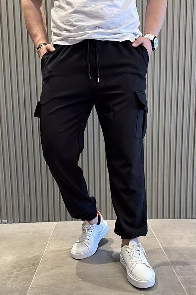 MİSHAR İTALİA Ανδρικό παντελόνι πεζοπορίας Jogger με μαύρη μέση Cargo Pocket