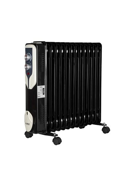 Floria Calorifer electric Floria ZLN3673,Negru 2500 W, 13 elementi, 3 trepte de putere, Termostat reglabil