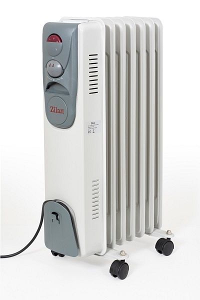 Zilan Calorifer electric ZILAN ZLN2104, 7 elementi, Putere 1500 W, 3 trepte de putere, Termostat reglabil