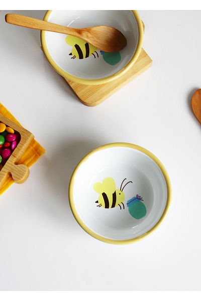 Elifle 12 cm Enamel Children's Bowl - for Soup and Snack Bowl, Multi-Purpose