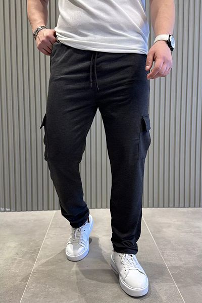 MİSHAR İTALİA Ανδρικό φούτερ Anthracite Cargo Pocket