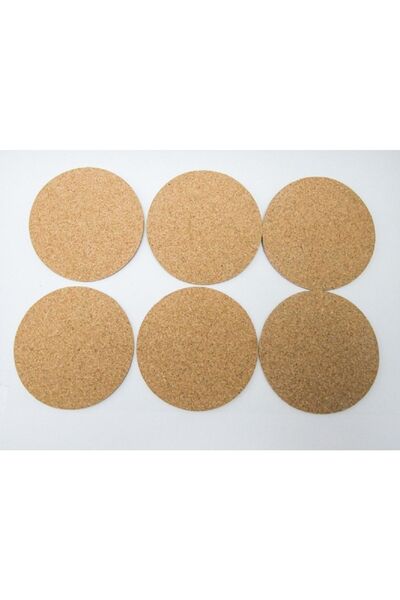 ÇUKUROVA ÜTÜ 9 cm Diameter 6 Pieces Round 3mm Wood