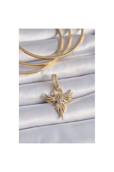 Skygo Brass Zircon Stone Detailed Phoenix Model - Ajda Charm Tj-Bc1005
