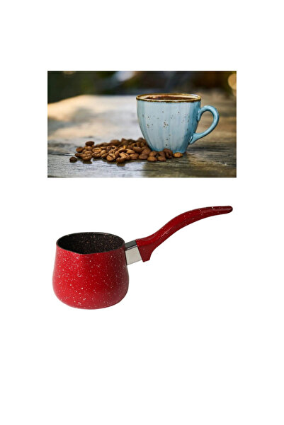 Evren Non-stick 6 No Cezve 400 ml Bakalit Kulplu (KAPASİTE: 6 KAHVE FİNCANI) Kırmızı