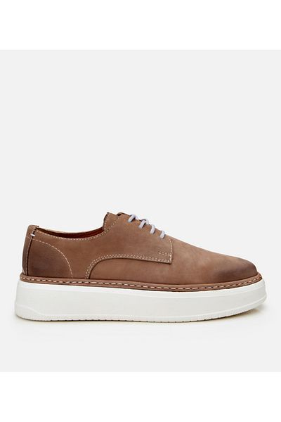 Hotiç Men's Nubuck Leather Mink Light Sole Casual Shoes