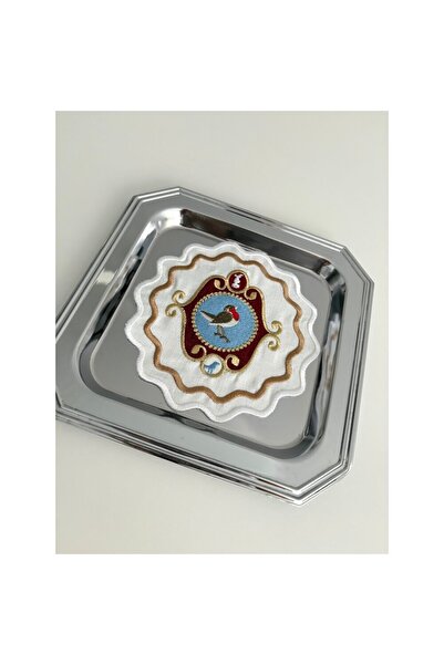 Denef Home منديل كوكتيل أحمر كلاريت من سلسلة Dnf Pip Studio 2 قطعة - قاعدة أك...