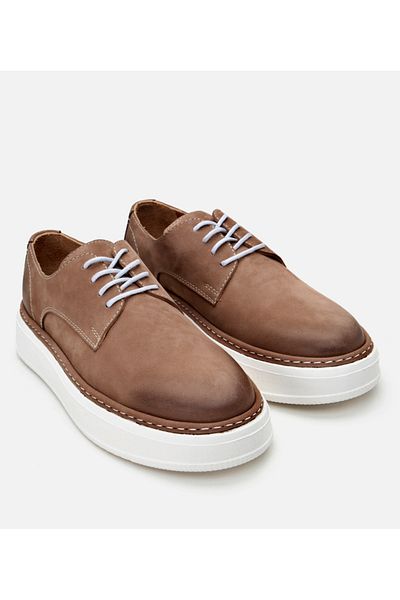 Hotiç Men's Nubuck Leather Mink Light Sole Casual Shoes