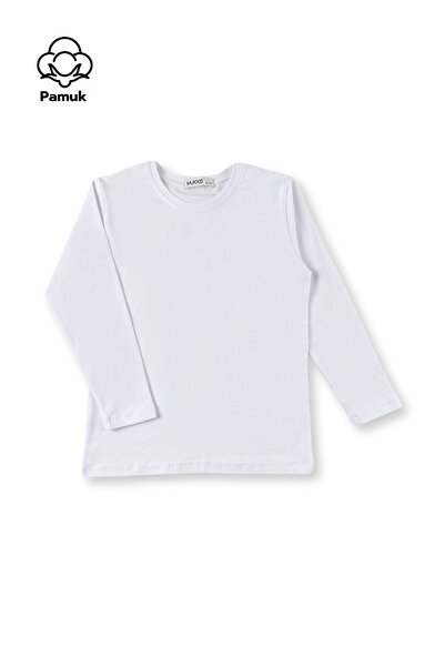 MK Mukko Kids Kız Erkek Çocuk 6'Lı Set Düz Basic Tasarım Mevsimlik Üst Badi T-shirt