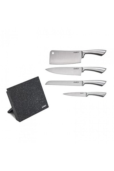 Heinner KITCHEN KNIFE SET, 5 PIECES, SILVER, COOKING BY