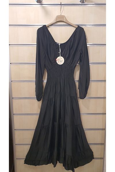 Park Moda Italian Dress with V-Neck Backless Belt