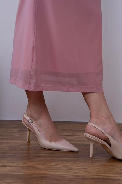 sovrana Nude Colored Heeled Shoes