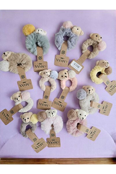 Tiny Kız Çocuk Peluş Ayıcık Detaylı Ponponlu Saç Toka Aksesuar