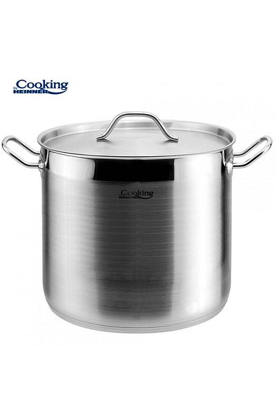Cooking by Heinner STAINLESS STEEL POT + LID 30 x 23 CM, 16 L, MAESTRO