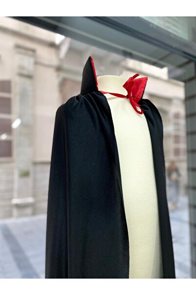 BUTİKHAPPYKİDS Boy's Black Cape Dracula Halloween Halloween 3-16 Years Old