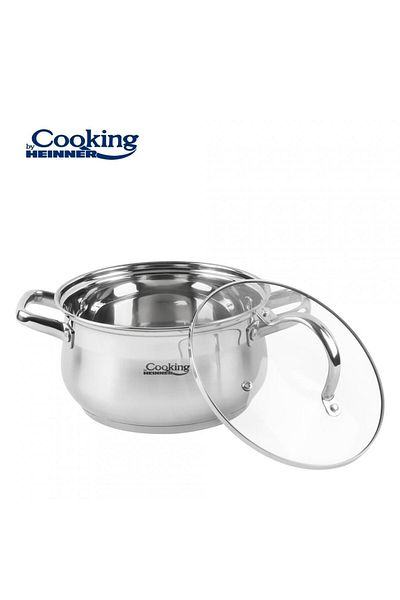 Cooking by Heinner STAINLESS STEEL CUTTER + LID 24 x 13.5 CM, 6.1 L, AMIRA