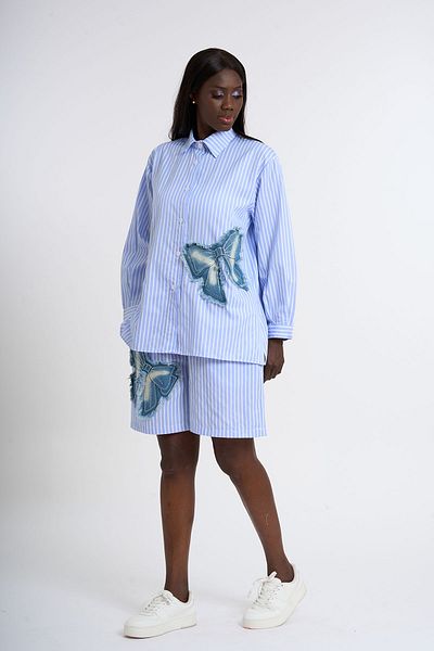 HANIQA Bow Detailed Shorts Set