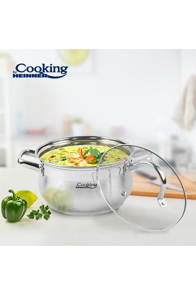 Heinner SEMIOALA INOX+CAPAC 18 X 10.5 CM, 2.6 L, AMIRA, COOKING BY