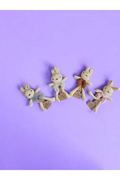 Tiny Girl's Rabbit Detailed Plush Hair Clip Accessory