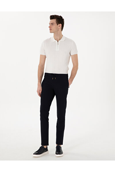 Pierre Cardin Lacivert Slim Fit Jogger Kanvas Pantolon 50305261-VR033