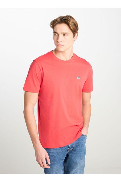 Lee Regular Fit Crew Neck T-Shirt - Patch Logo Men's Fabric Collar