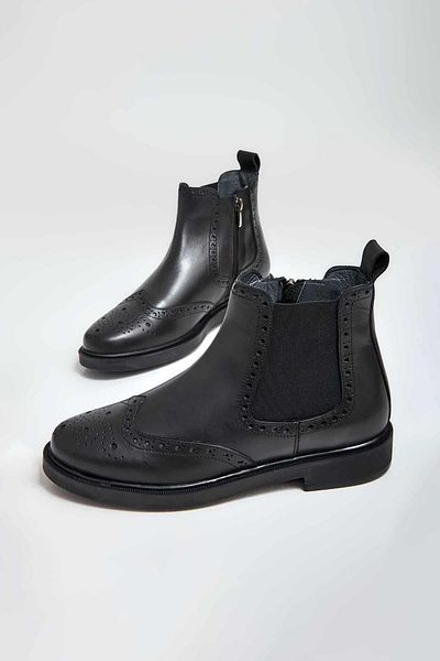 Hush Puppies Дамски ботуши от естествена кожа, черни - Hp0144084303