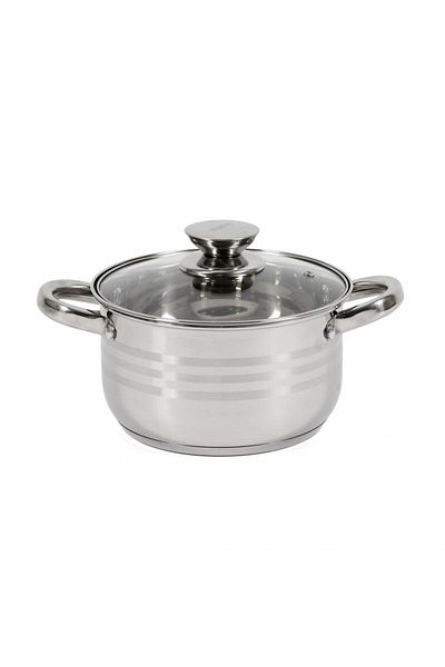 Cooking by Heinner STAINLESS STEEL POT + LID, 18 x 10.5 CM, 2.5 L, MYRA