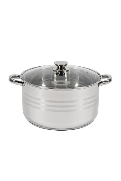Cooking by Heinner STAINLESS STEEL POT + LID 28 x 15.5 CM, 9 L, MYRA