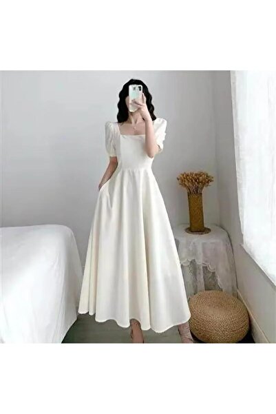 Styling Park Kısa Kol Midi Boy Kloş Davet Balo Mezuniyet Özel Gün Elbisesi