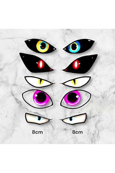 Limitless Design Motosiklet Far Göz Sticker Seti – Kask & Araç İçin Canlı Göz Tasarımı