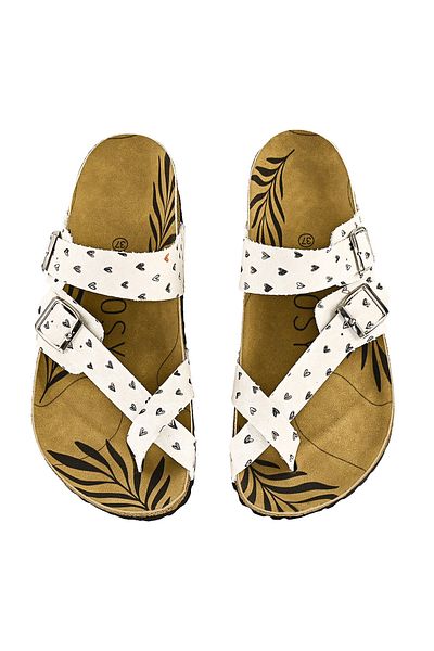 NOOSY Papuci de damă cu design Little Hearts imprimați