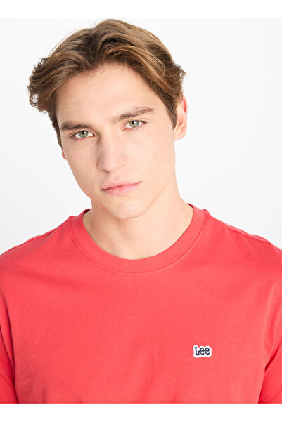 Lee Μπλουζάκι με κανονική εφαρμογή Crew Neck - Ανδρικό υφασμάτινο γιακά με λογότυπο Patch