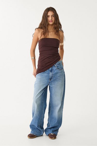 Stradivarius Asymmetric bandeau top