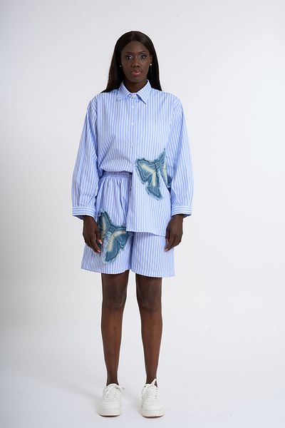 HANIQA Bow Detailed Shorts Set