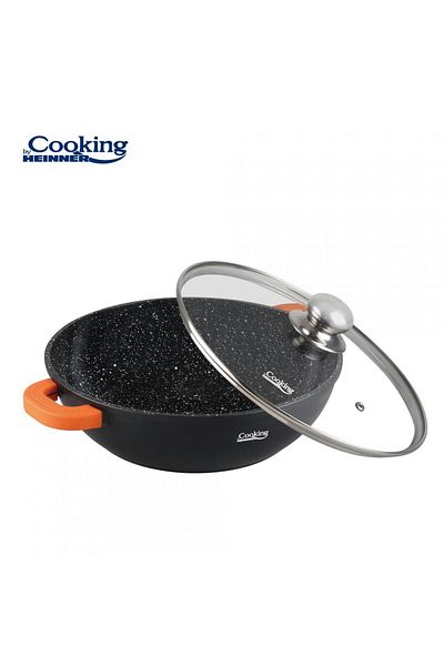 Cooking by Heinner CRATITA ALUMINIU TURNAT + CAPAC, 28 x 8 CM, 4,1 L, DARK LINE