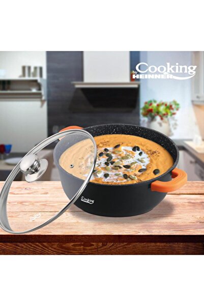 Cooking by Heinner CAST ALUMINUM SAUCE + LID, 36 x 16 CM, 13.5 L, DARK LINE